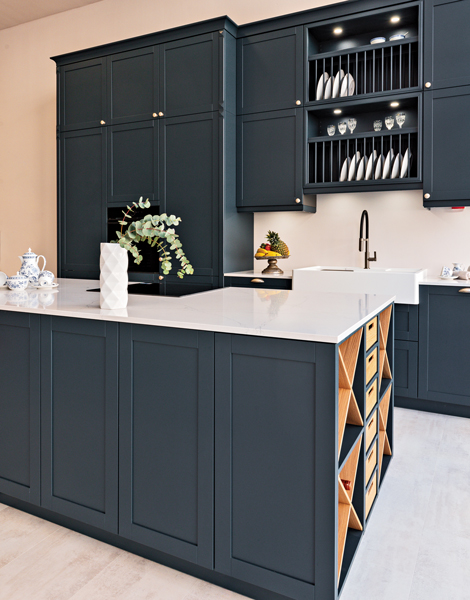 blue kitchen